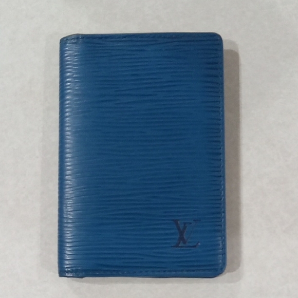 Louis Vuitton Blue Leather Card Holder - Picture 6 of 9